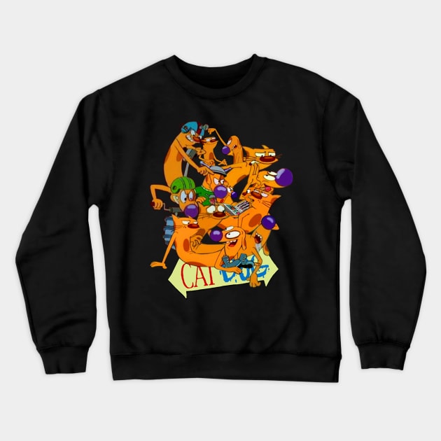 catdog Crewneck Sweatshirt by thebeatgoStupid